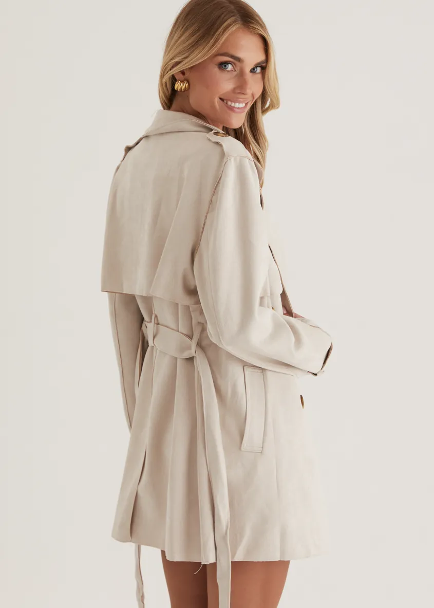 Lexington Suede Jacket - Ecru