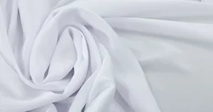 Lightweight Crepe Textured Polyester White