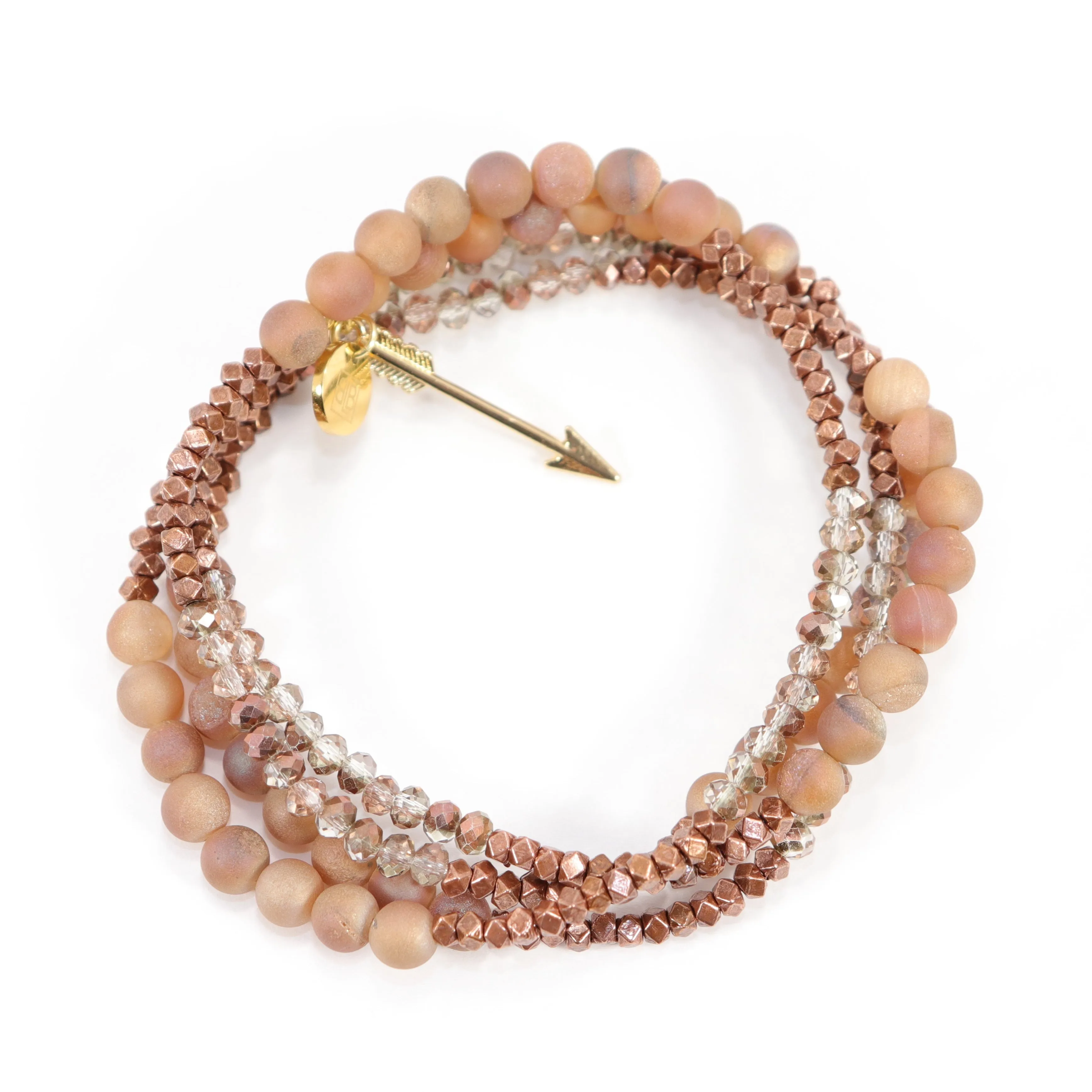 Lila Babe Druzy - Peachy