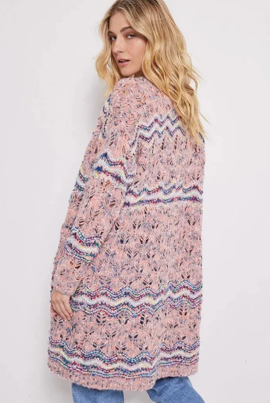 Lisa Todd Lofty Lover Cardigan - Pink Multi