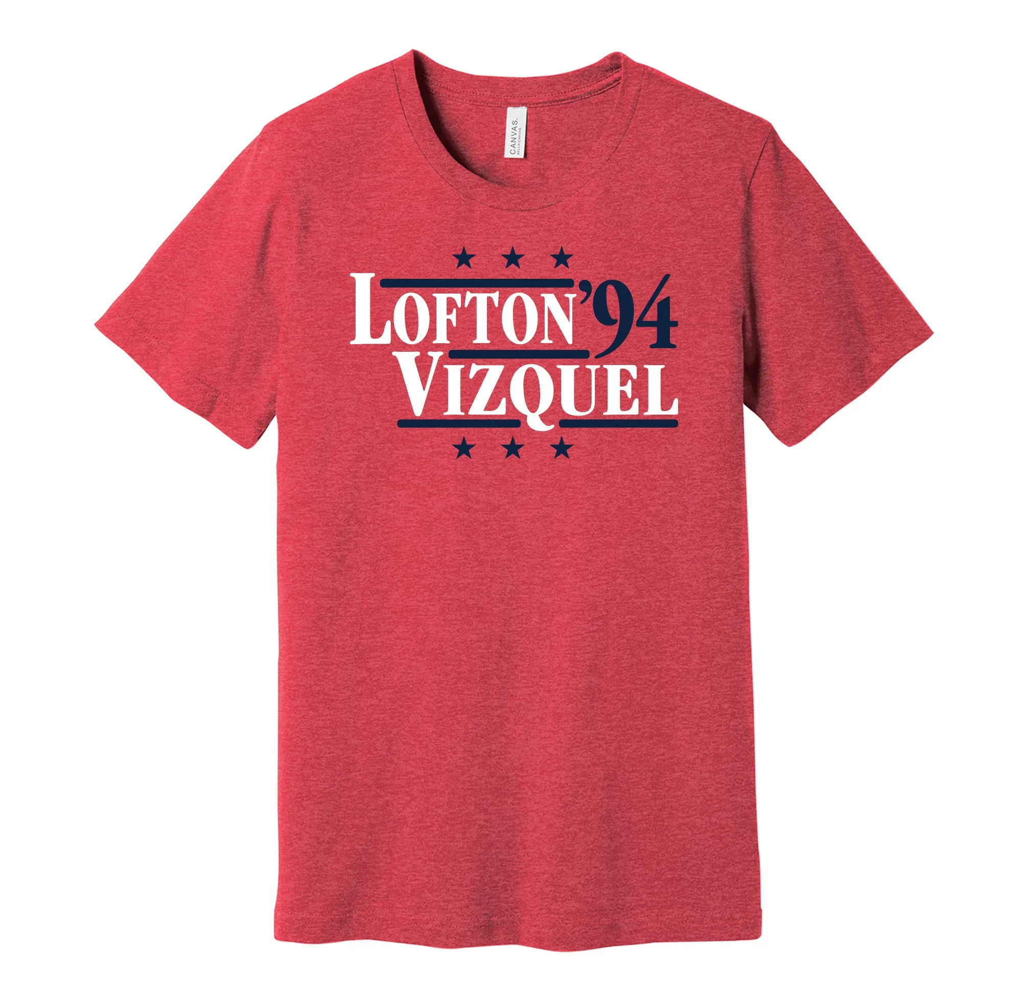 Lofton & Vizquel '94 - Cleveland Baseball Legends Political Campaign Parody T-Shirt - Hyper Than Hype Shirts
