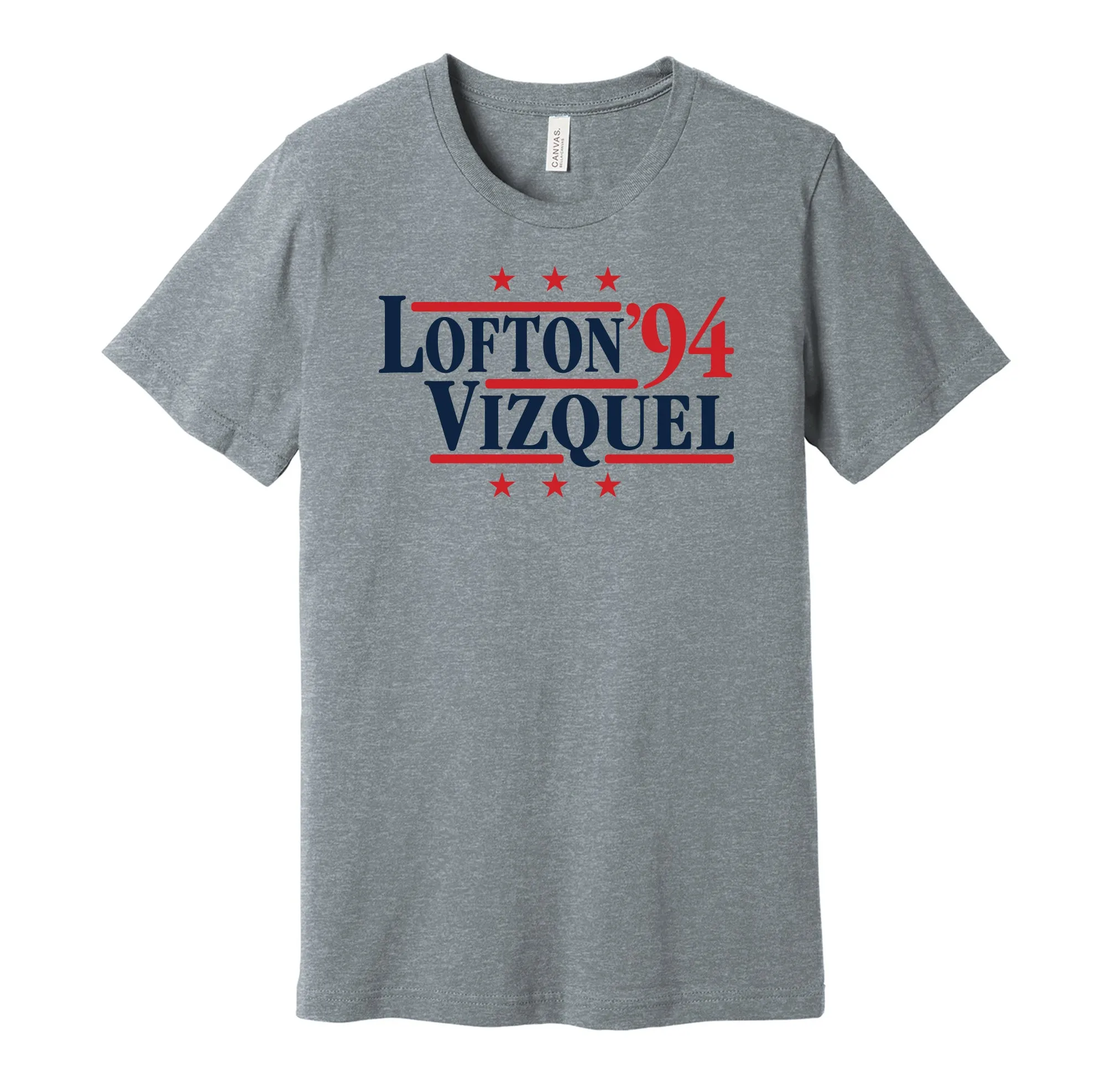 Lofton & Vizquel '94 - Cleveland Baseball Legends Political Campaign Parody T-Shirt - Hyper Than Hype Shirts
