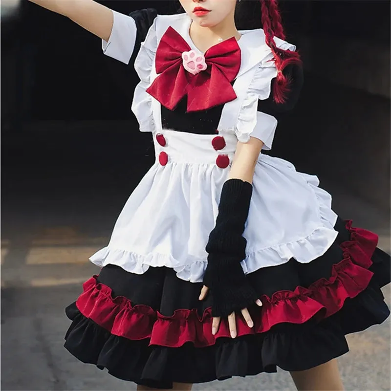 LOLITA BLACK RED LITTLE DEVIL MAID OUTFIT UB2780