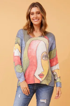 Long Sleeve Printed Top (KP519967)