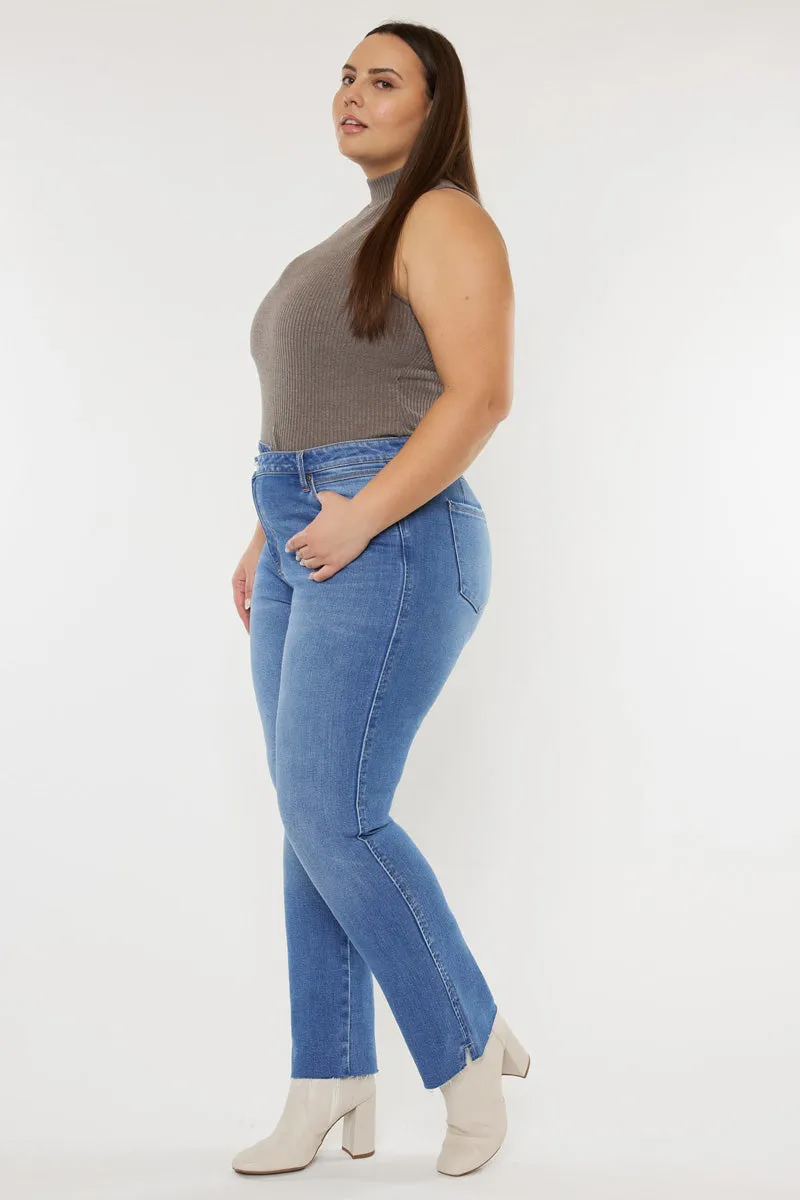Lory High Rise Slim Straight Jeans (Plus Size)