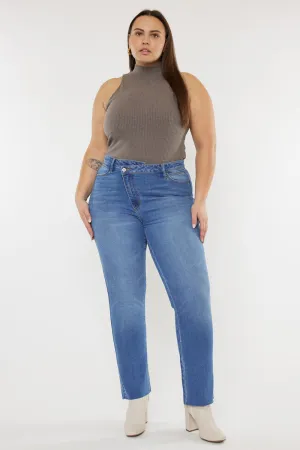 Lory High Rise Slim Straight Jeans (Plus Size)