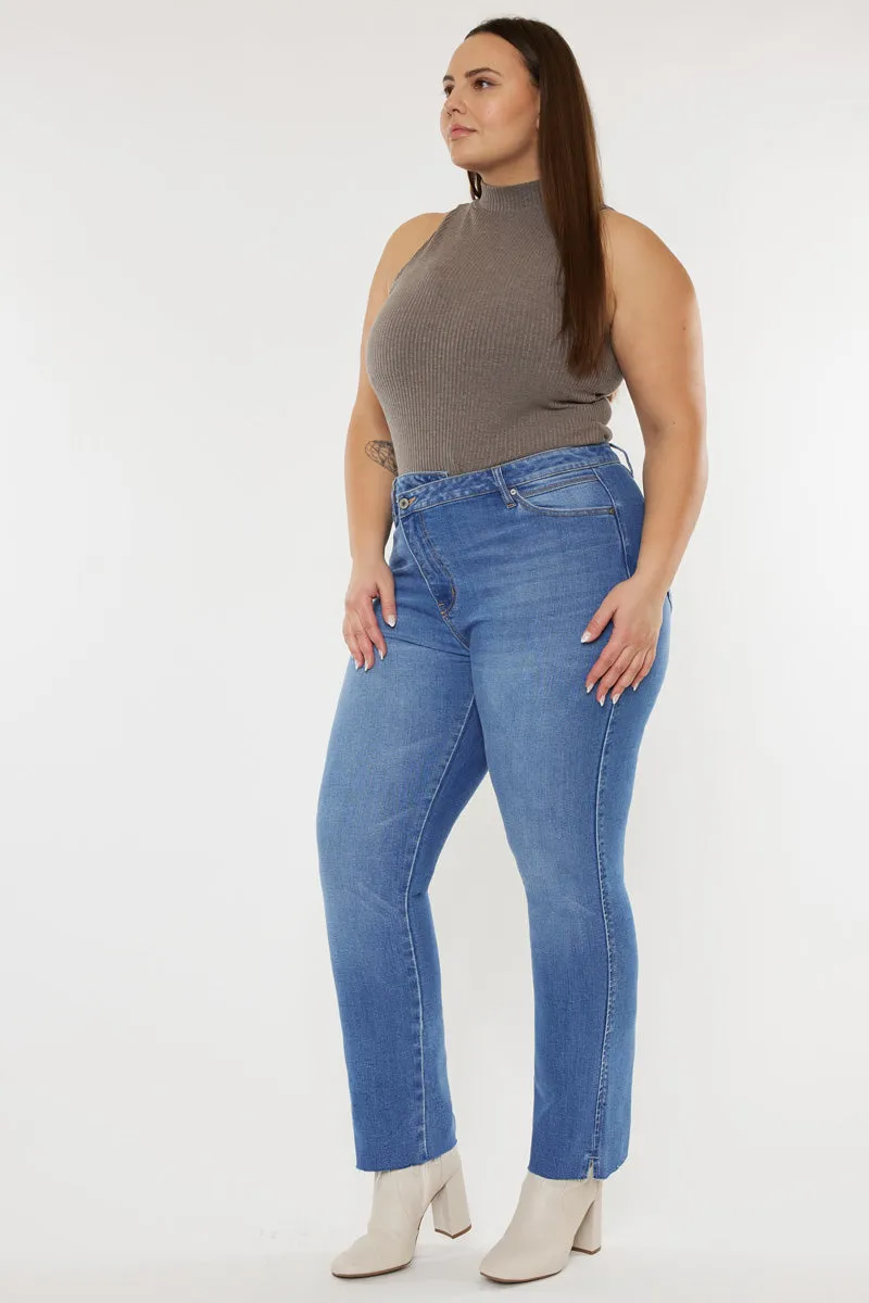Lory High Rise Slim Straight Jeans (Plus Size)