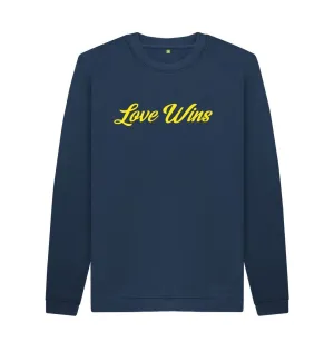 Love Wins organic Unisex Sweatshirt, Navy, Black, Grey