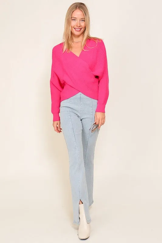 Lumiere Cross Over Front Sweater