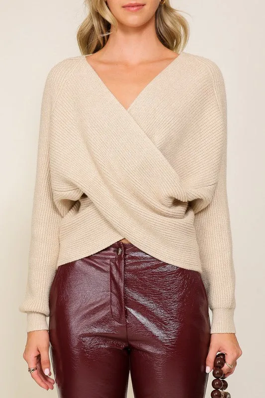 Lumiere Cross Over Front Sweater