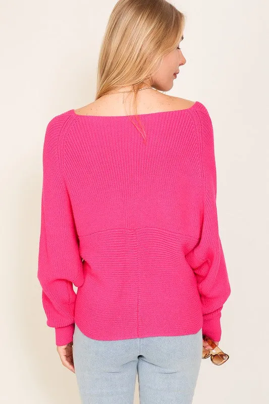 Lumiere Cross Over Front Sweater
