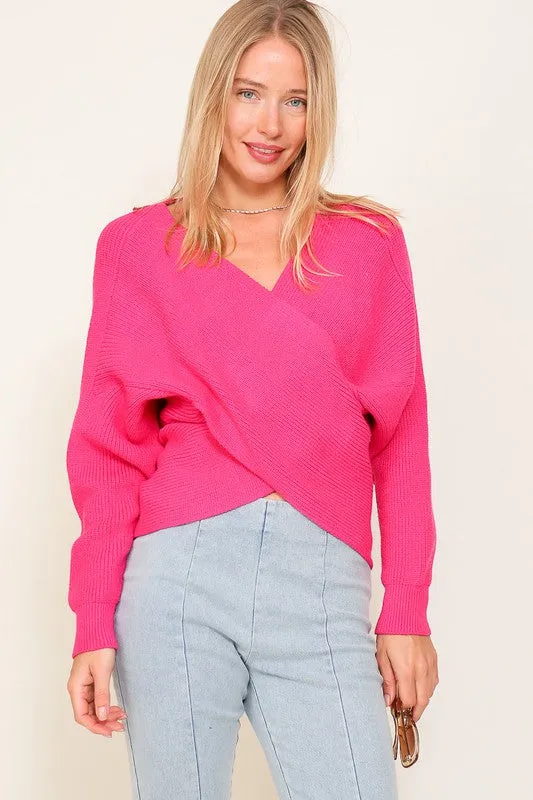Lumiere Cross Over Front Sweater