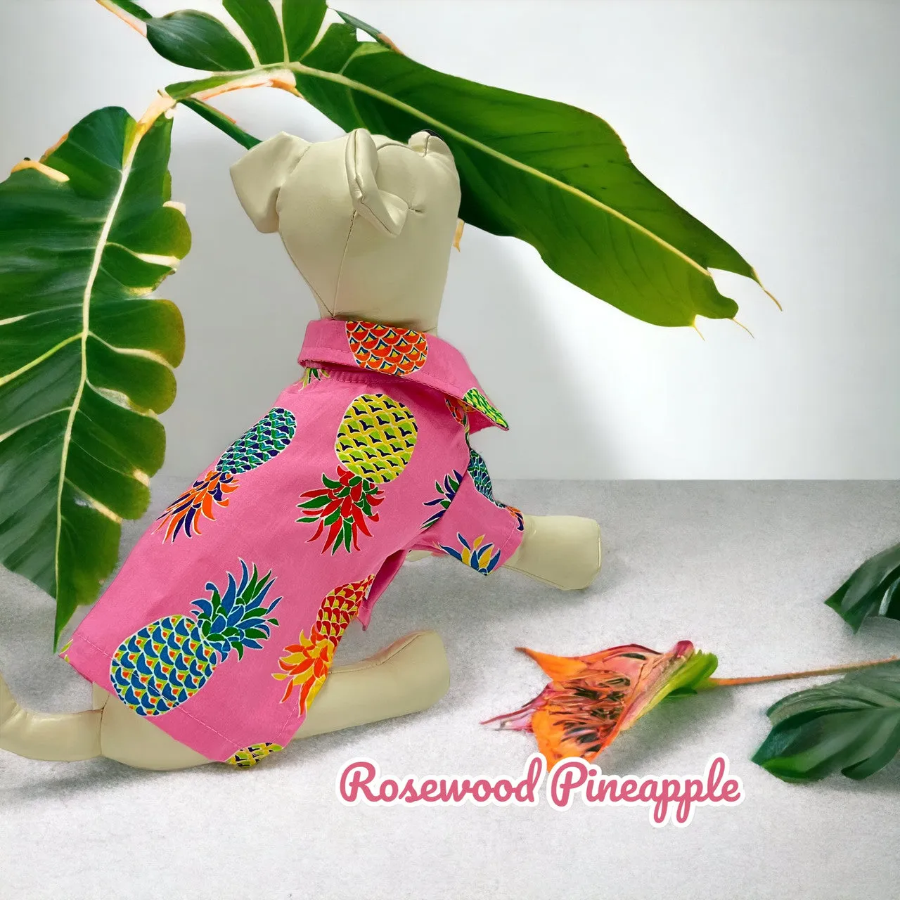 Luna Blue Rosewood Pineapple Aloha Shirt