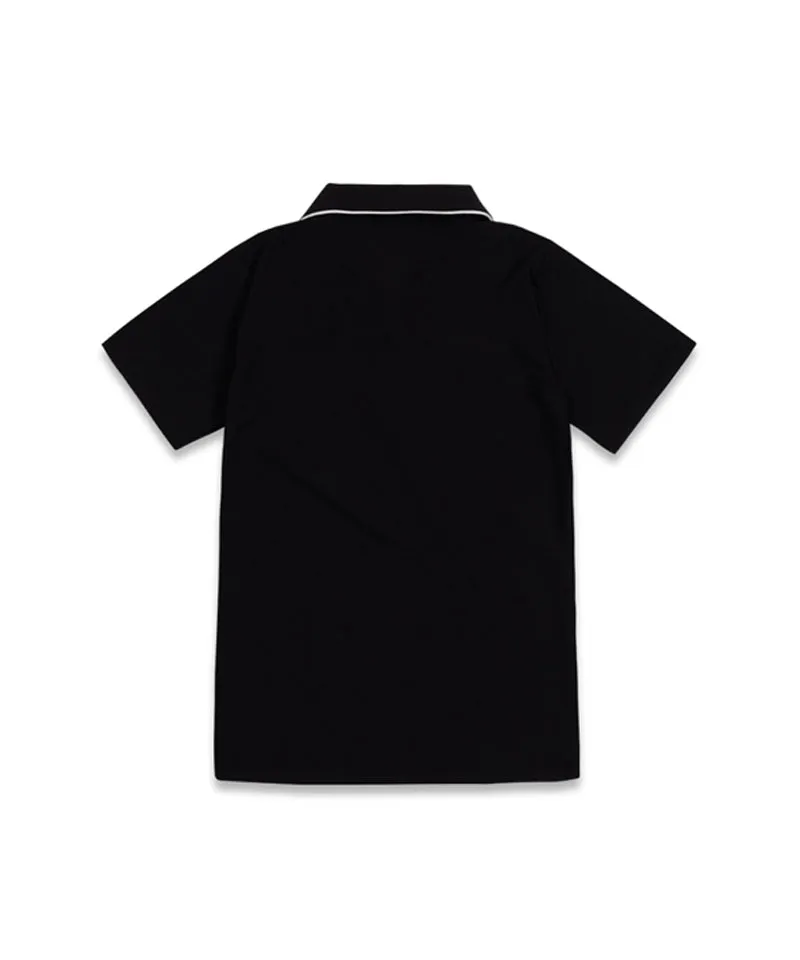 MACKY Golf: Cooling PK Zip-Up T-Shirt - Black