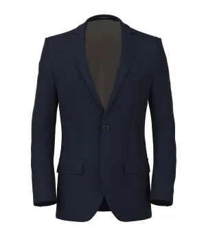 Made-to-Measure Men's blue Prince of Wales jacket in wool
