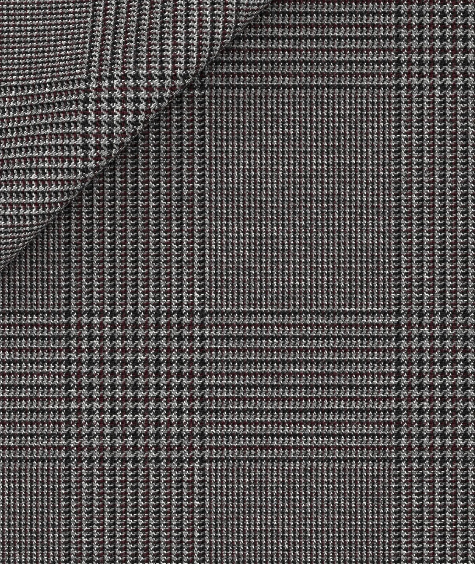 Made-to-Measure Men's brown and grey Prince of Wales jacket in wool
