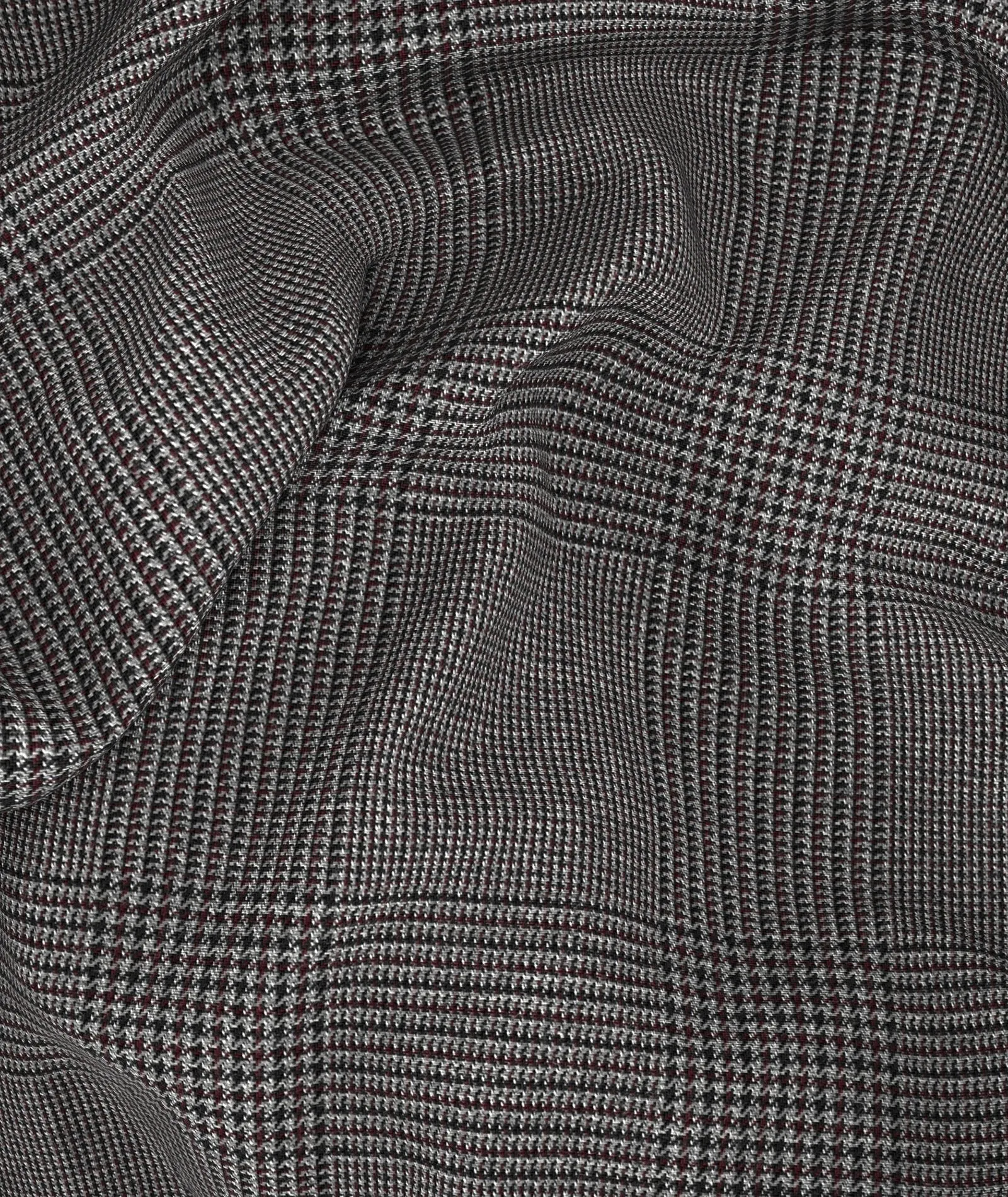 Made-to-Measure Men's brown and grey Prince of Wales jacket in wool