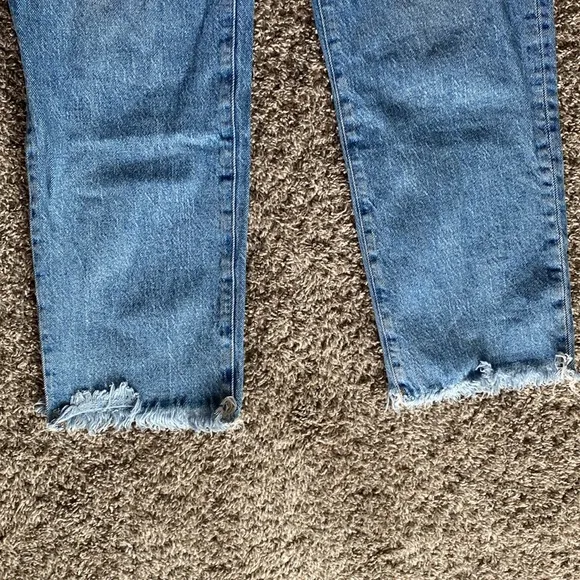 Madewell Perfect Vintage Denim Light Wash Cropped Frayed Hem Jeans, Women’s 29