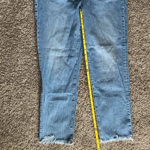 Madewell Perfect Vintage Denim Light Wash Cropped Frayed Hem Jeans, Women’s 29