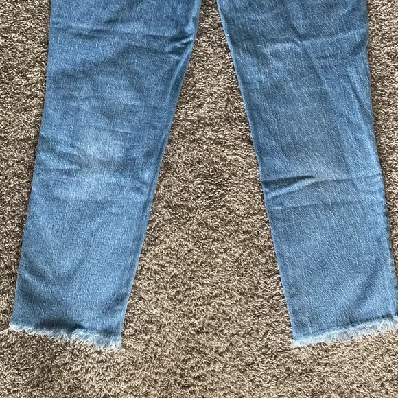 Madewell Perfect Vintage Denim Light Wash Cropped Frayed Hem Jeans, Women’s 29