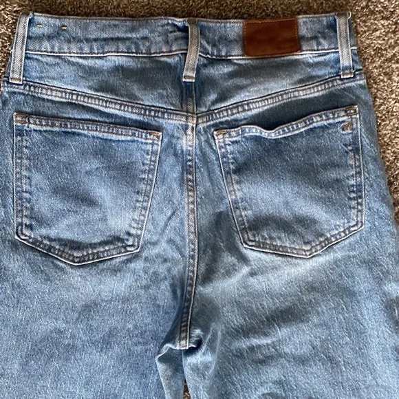 Madewell Perfect Vintage Denim Light Wash Cropped Frayed Hem Jeans, Women’s 29
