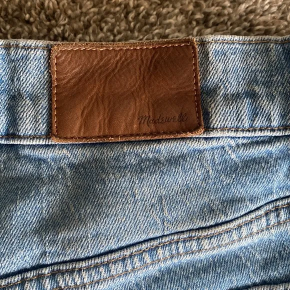 Madewell Perfect Vintage Denim Light Wash Cropped Frayed Hem Jeans, Women’s 29
