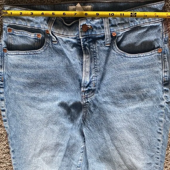 Madewell Perfect Vintage Denim Light Wash Cropped Frayed Hem Jeans, Women’s 29