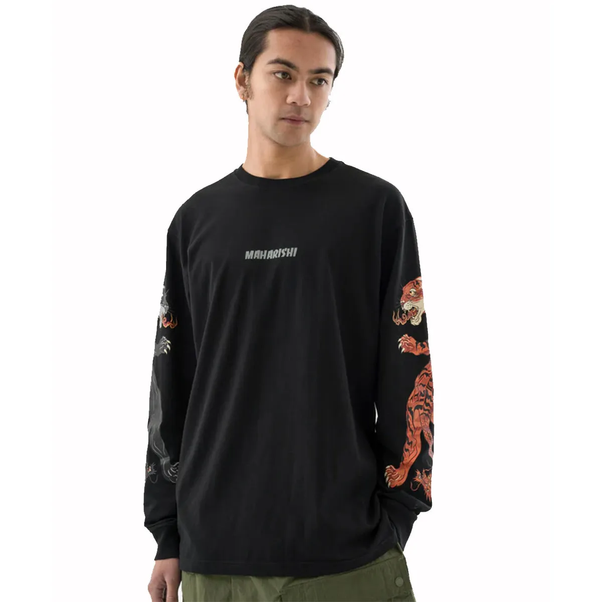 Maharishi Duality  Panther  L/S T-Shirt Black