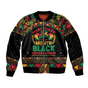 Make Every Month Black History Month Bomber Jacket African Pattern LT01
