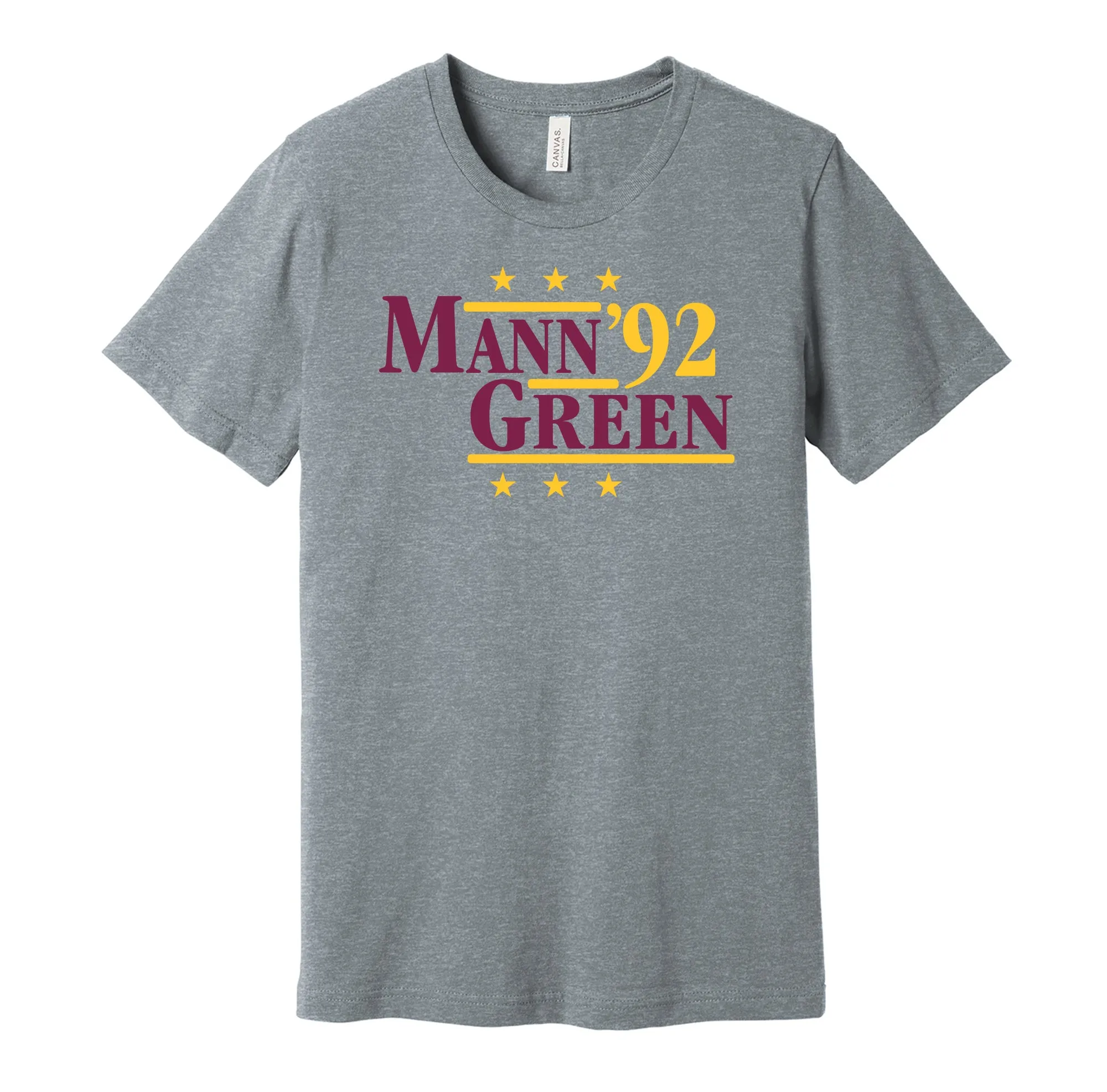 Mann & Green '92 - Washington Football Legends Political Campaign Parody T-Shirt - Hyper Than Hype Shirts