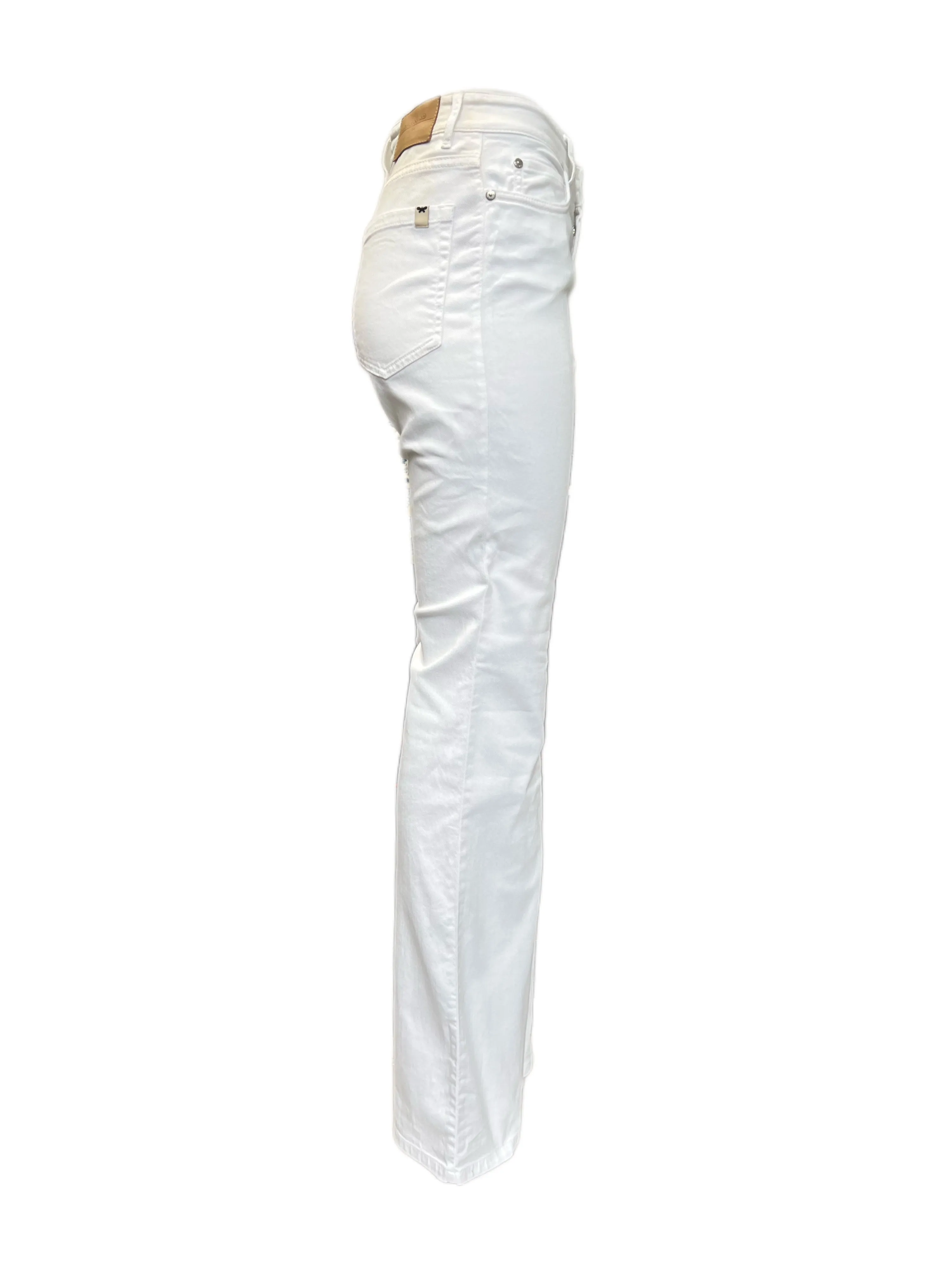 Max Mara Women's White Cosimo Skinny Pants Size 6 NWT