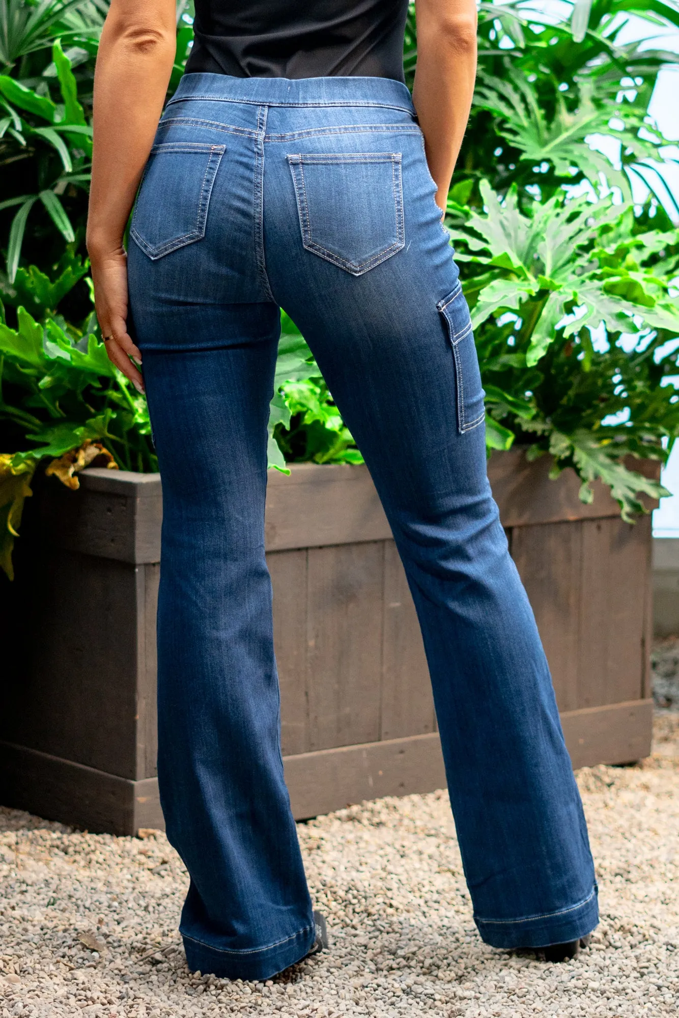 May Flowers Cargo Mid Rise Flare