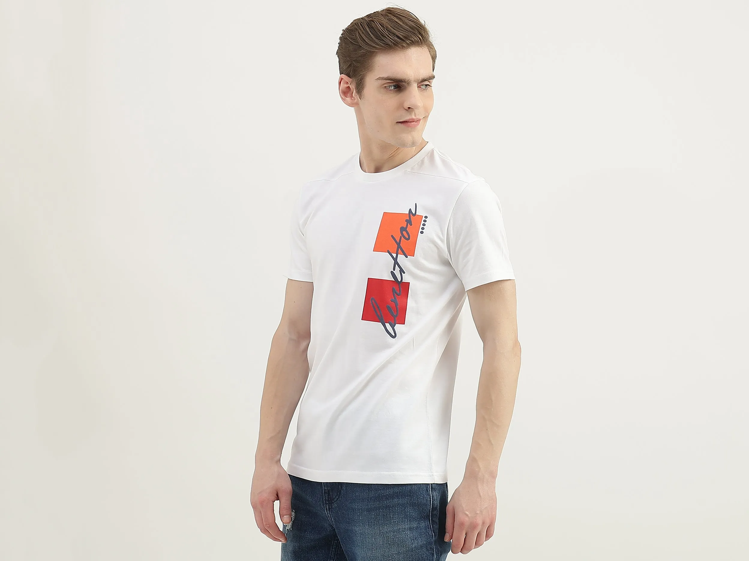 Men Printed Round Neck T-Shirt