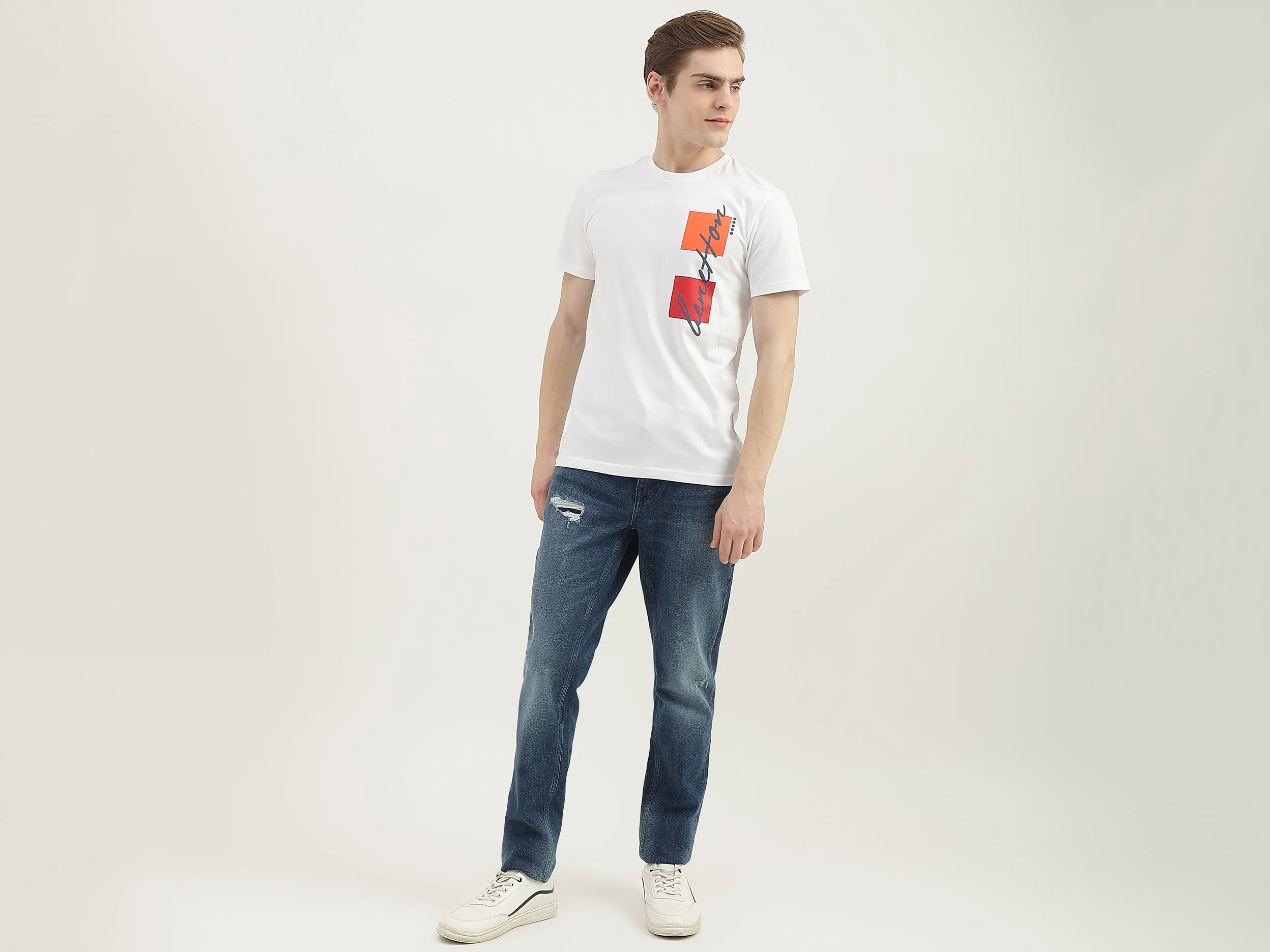 Men Printed Round Neck T-Shirt