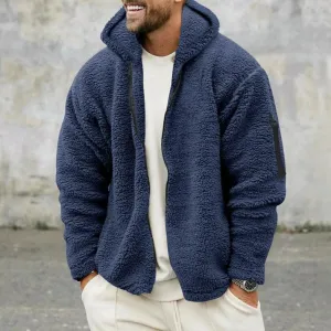 Men's hooded zip-up jackets in a retro style