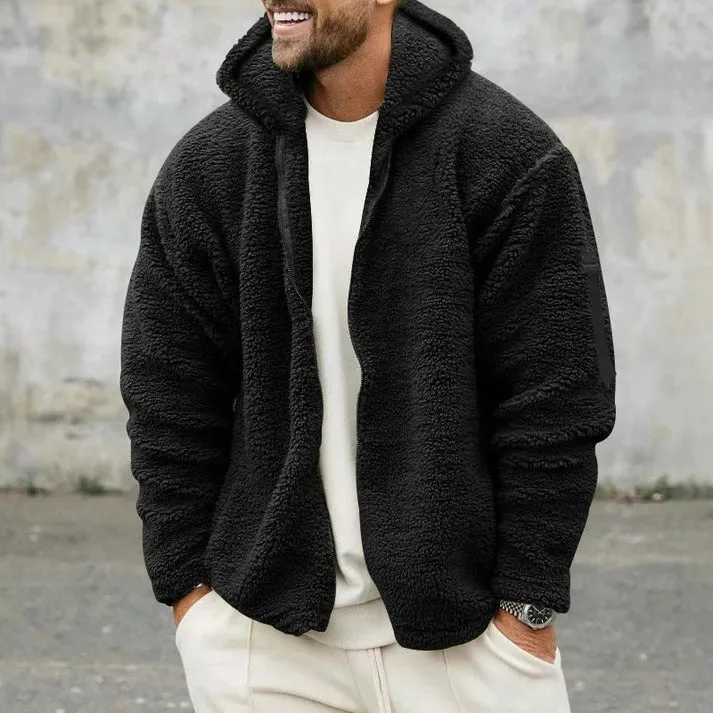 Men's hooded zip-up jackets in a retro style