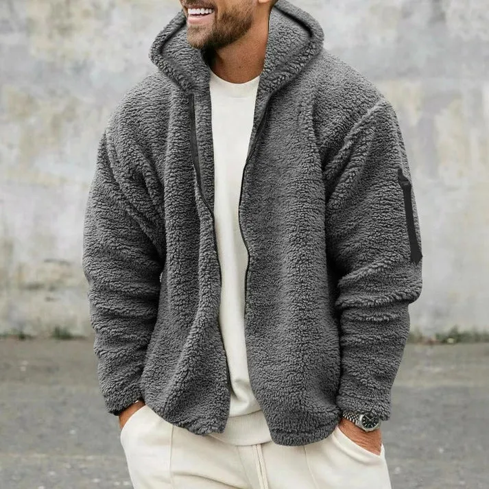 Men's hooded zip-up jackets in a retro style