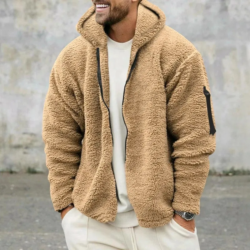 Men's hooded zip-up jackets in a retro style
