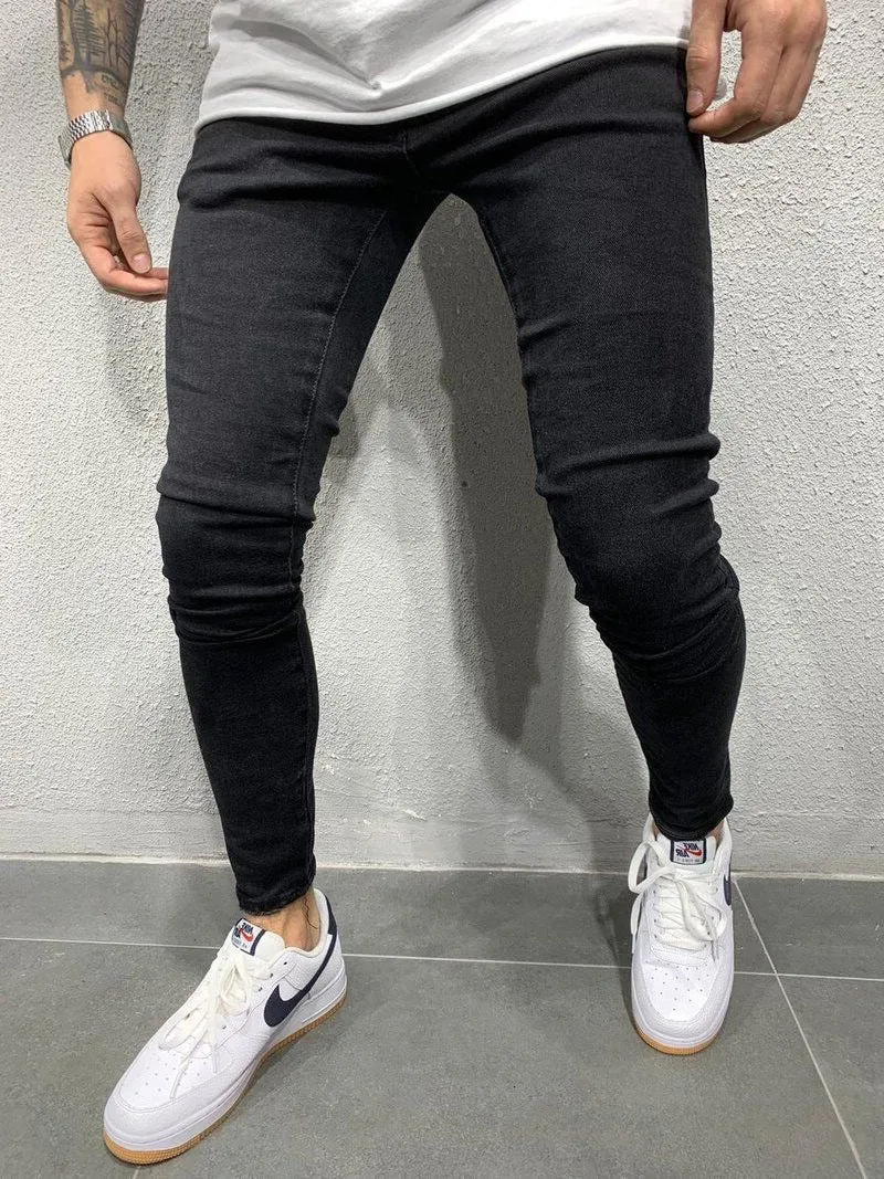 Men's Snug Fitting Skinny Denim Jeans