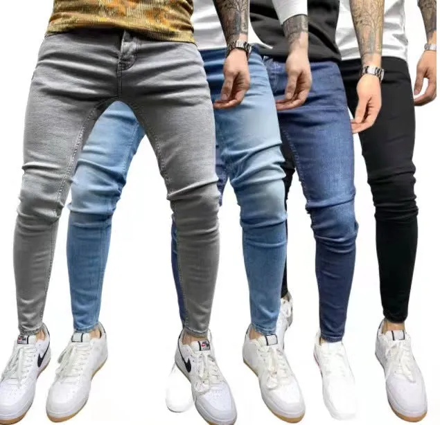 Men's Snug Fitting Skinny Denim Jeans