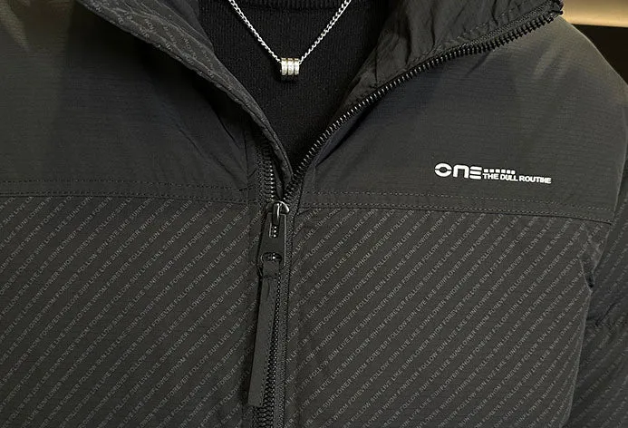 Men's Thickened Down Jacket with Windproof and Stain-Resistant Features