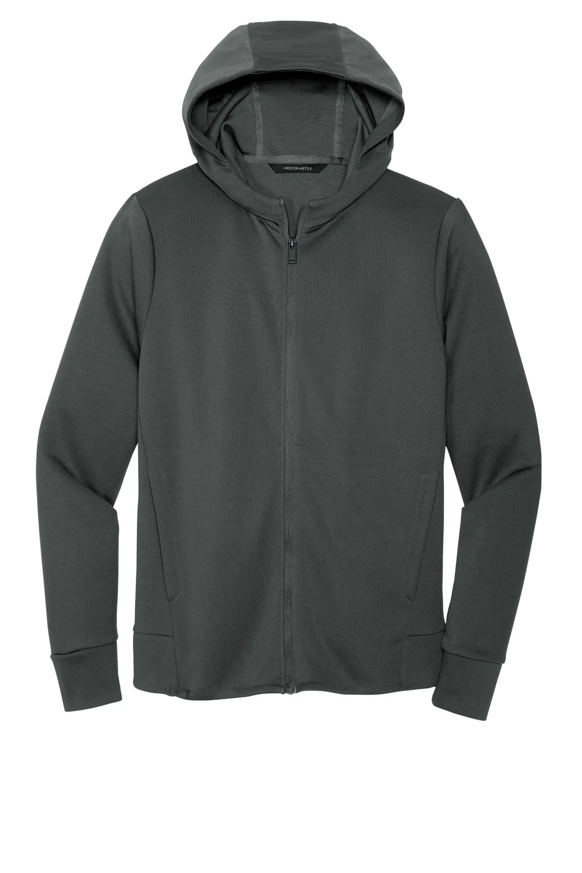 Mercer Mettle Double-Knit Full-Zip Hoodie MM3002 Anchor Grey