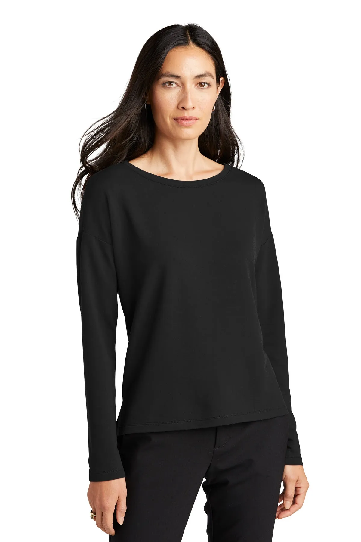 Mercer Mettle Women's Stretch Drop Shoulder Pullover MM3013 Deep Black