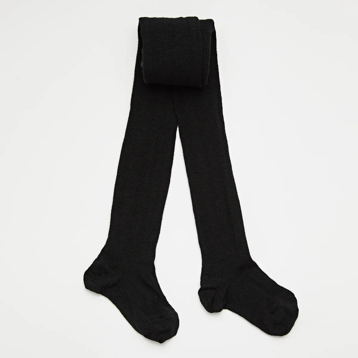 Merino Wool Tights - Black - Curve