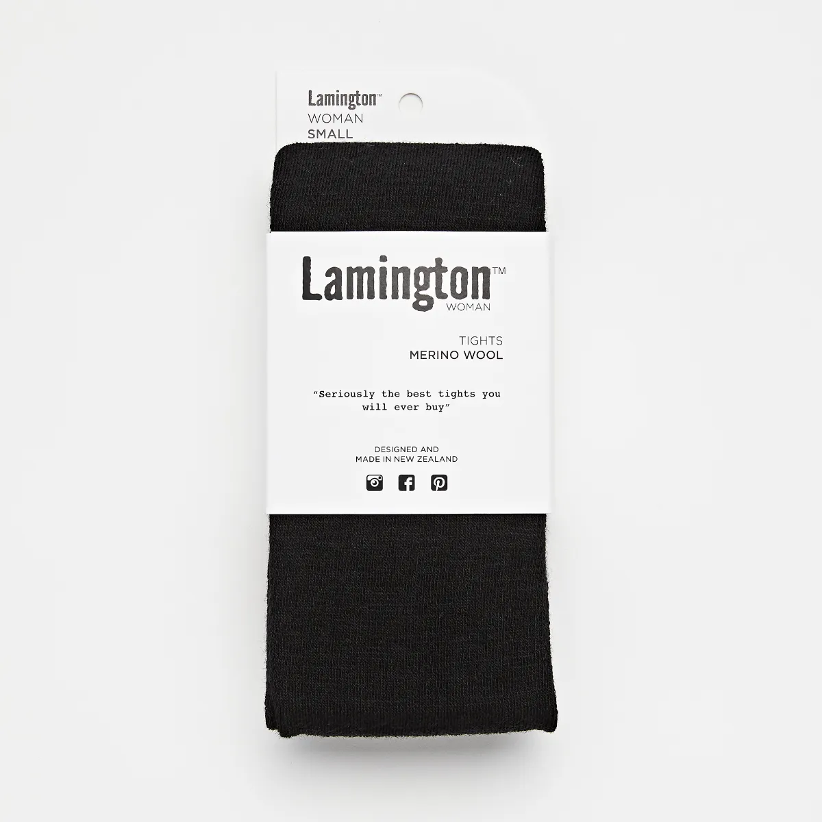 Merino Wool Tights - Black - Curve