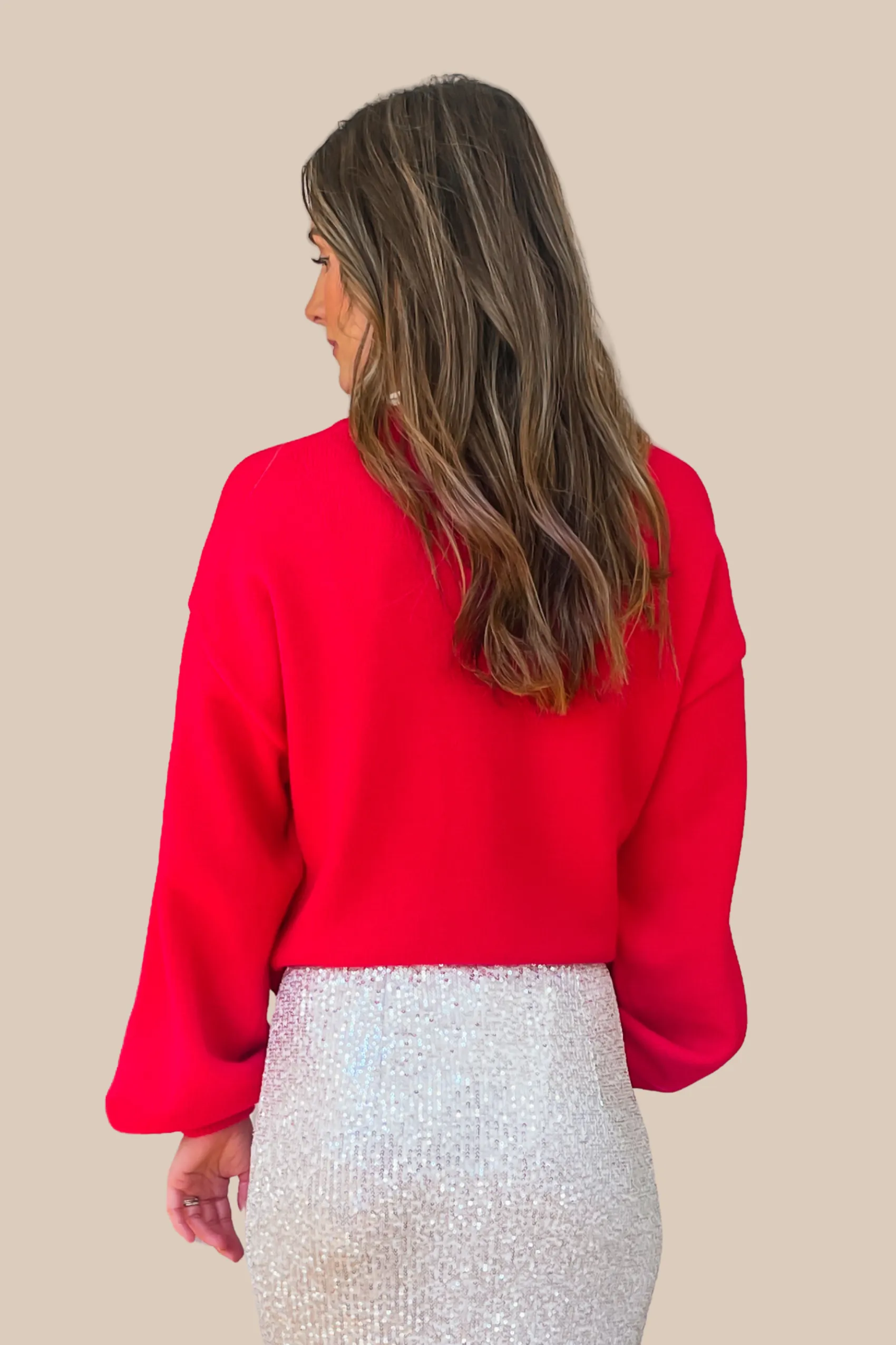 Merry Tinsel Sweater - Red