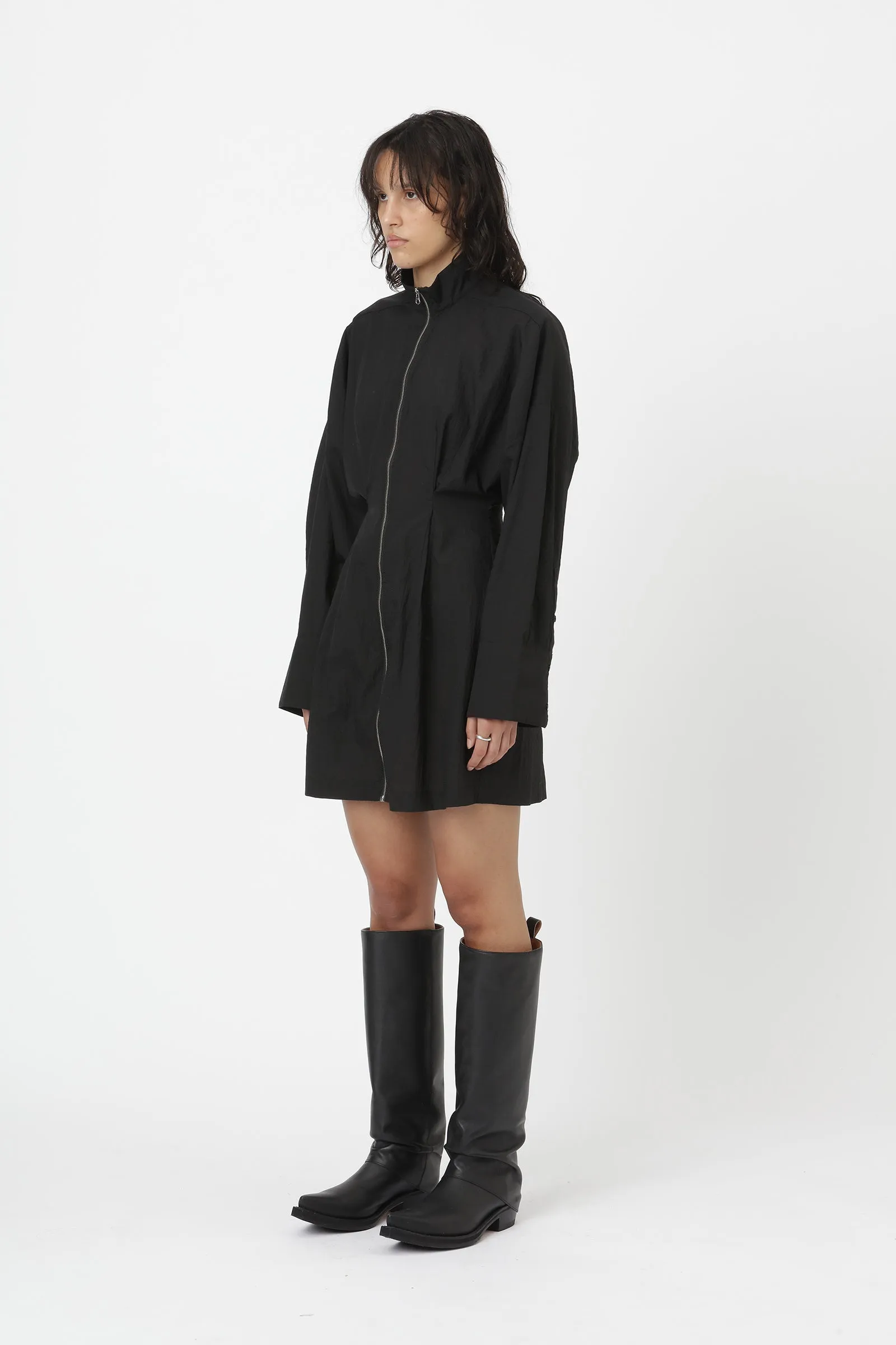 Micaela Shirt Dress - Black