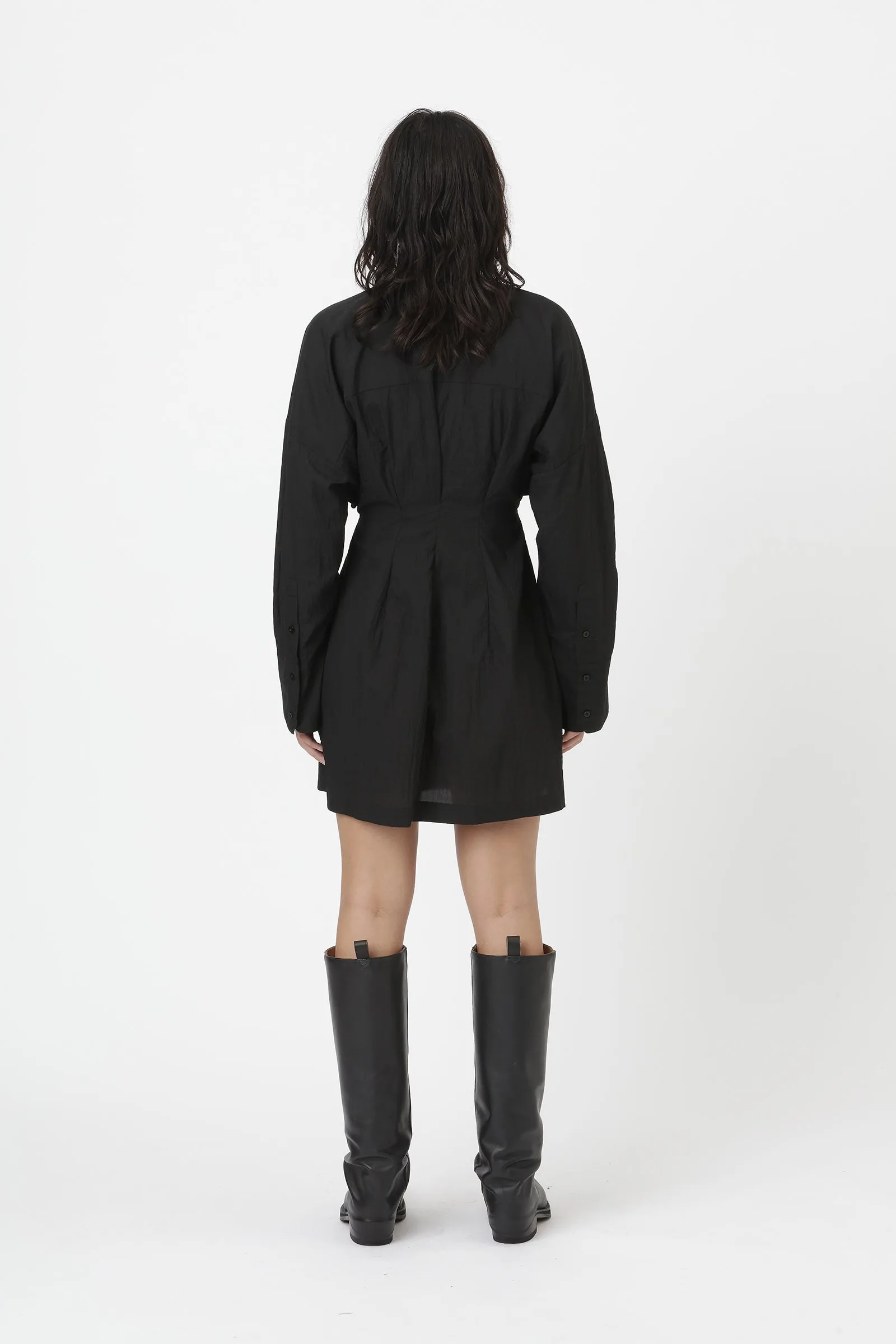 Micaela Shirt Dress - Black