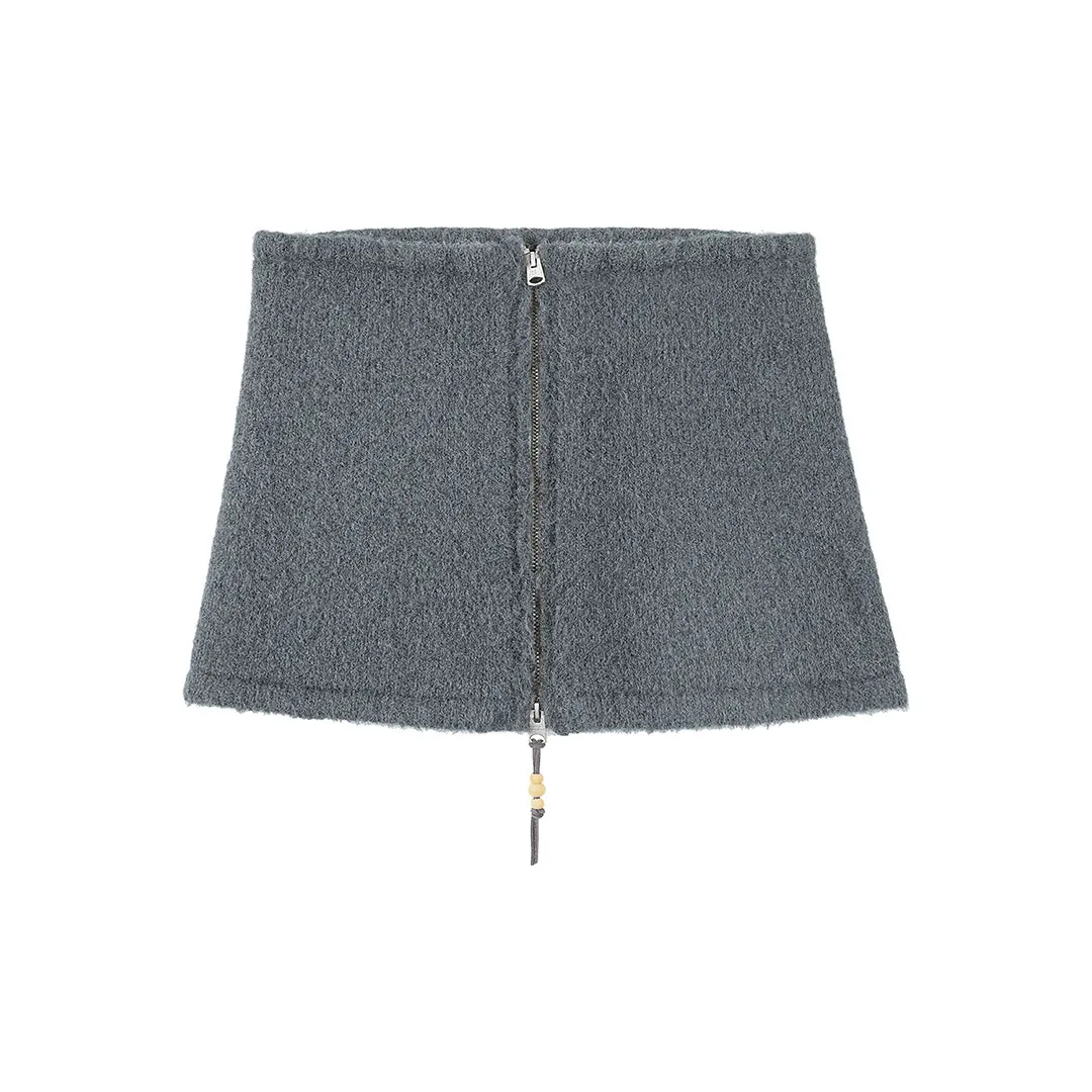 Minimalist Textured Knit Skirt
