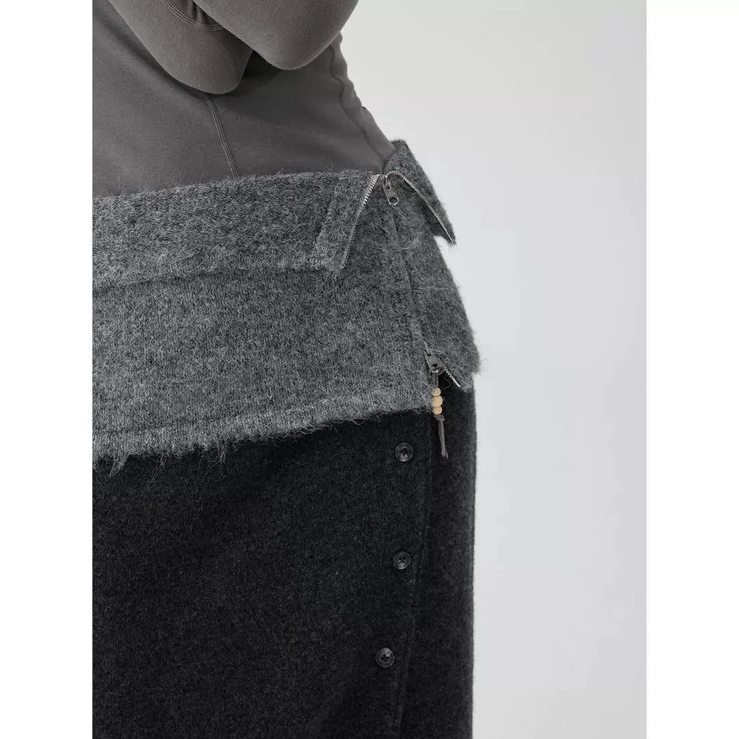 Minimalist Textured Knit Skirt